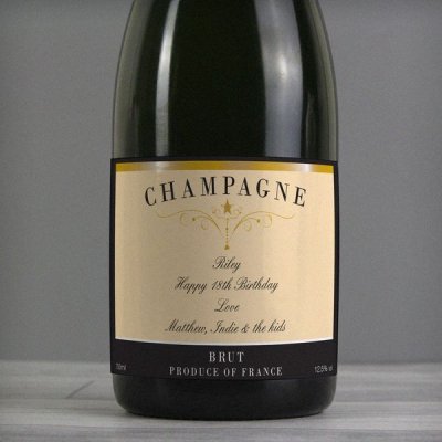 (image for) Personalised Any Message Classic Label Champagne