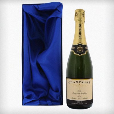 (image for) Personalised Any Message Classic Label Champagne Bottle with Box