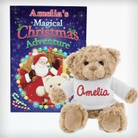 (image for) Personalised Magical Christmas Adventure Story Book & Bear