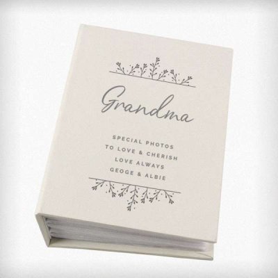 (image for) Personalised Floral 6x4 Photo Album with Sleeves