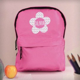 (image for) Personalised Flower Pink Backpack