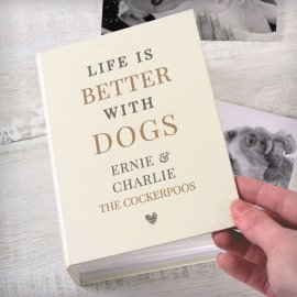 (image for) Personalised Life is Better With Pets 6x4 Photo Album with Sleeves