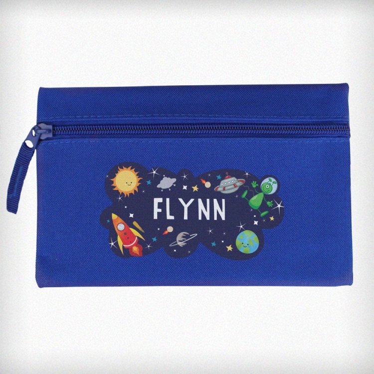Modal Additional Images for Personalised Space Blue Pencil Case
