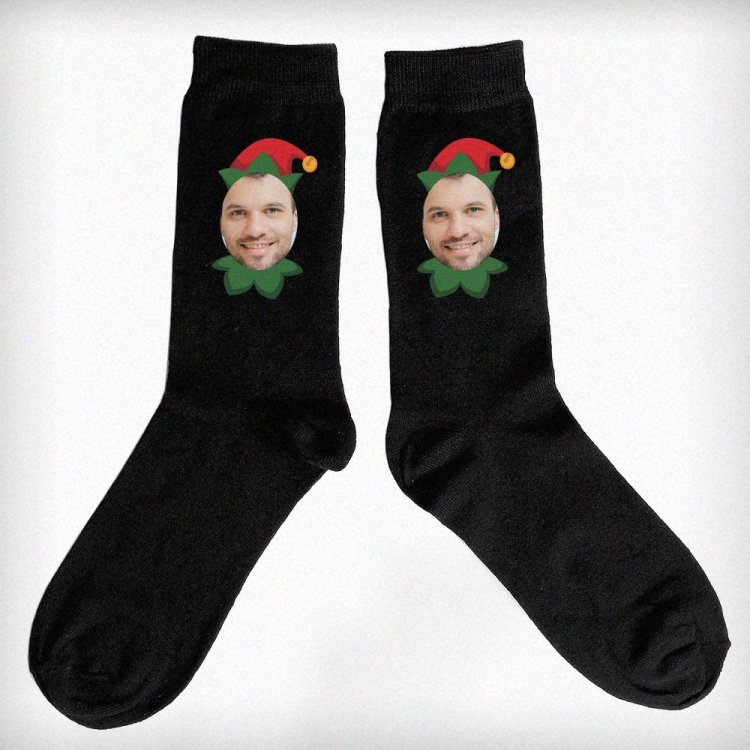 Modal Additional Images for Personalised Photo Upload Elf Christmas Socks