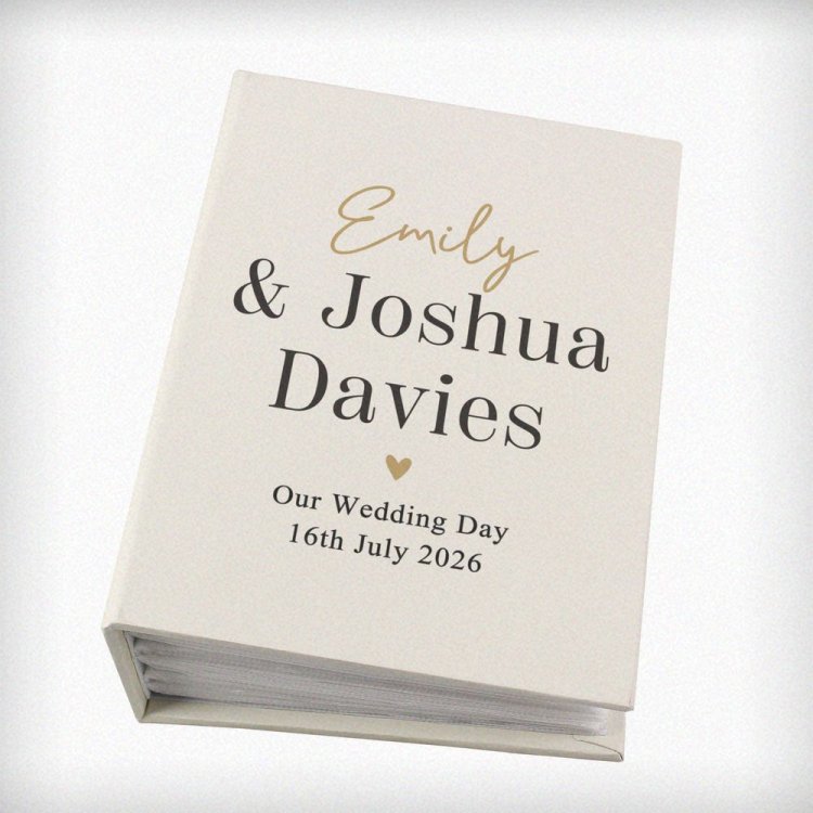 Modal Additional Images for Personalised Black & Gold Free Text 6x4 Album