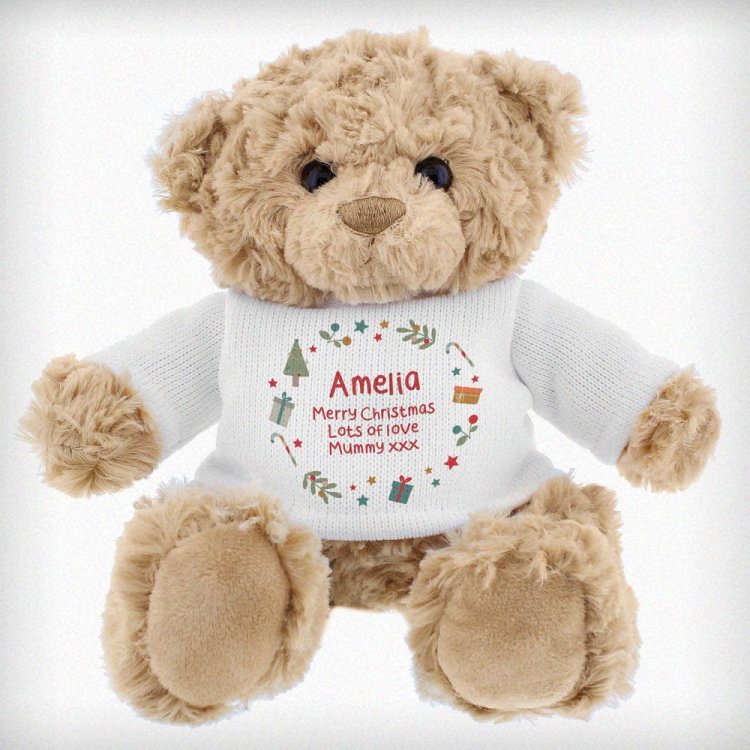 Modal Additional Images for Personalised Christmas Icons Teddy Bear