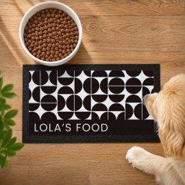 (image for) Personalised Abstract Pet Bowl Mat