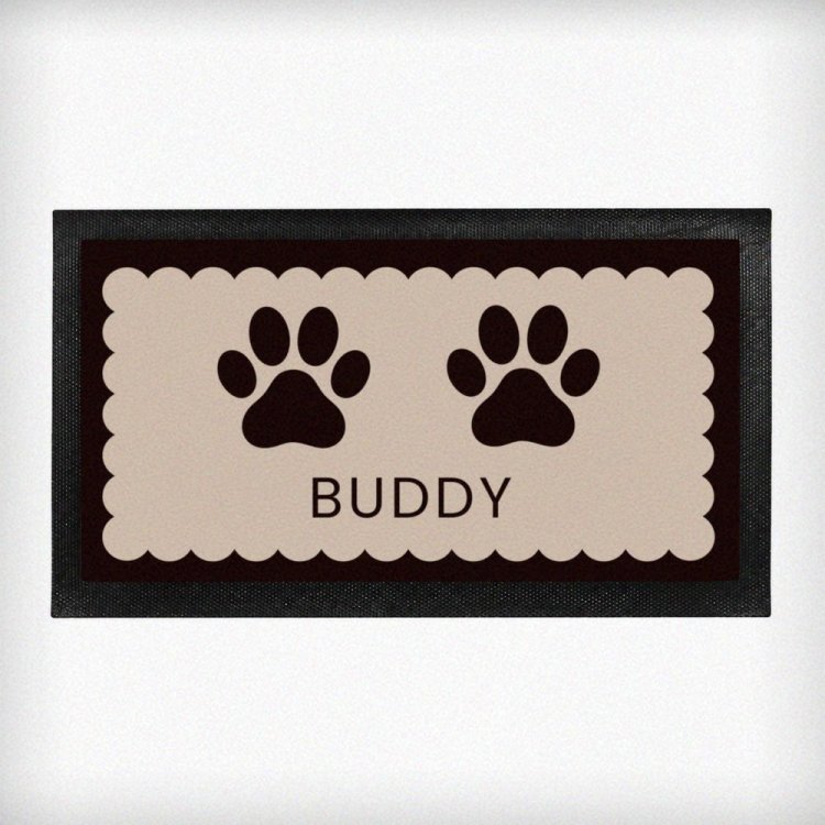 Modal Additional Images for Personalised Paw Prints Pet Bowl Mat