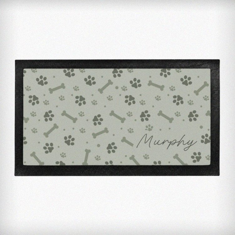 Modal Additional Images for Personalised Grey Dog Icons Pet Bowl Mat