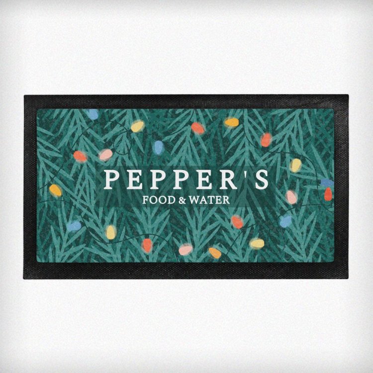 Modal Additional Images for Personalised Christmas Pet Bowl Mat