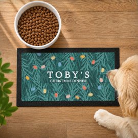 (image for) Personalised Christmas Pet Bowl Mat