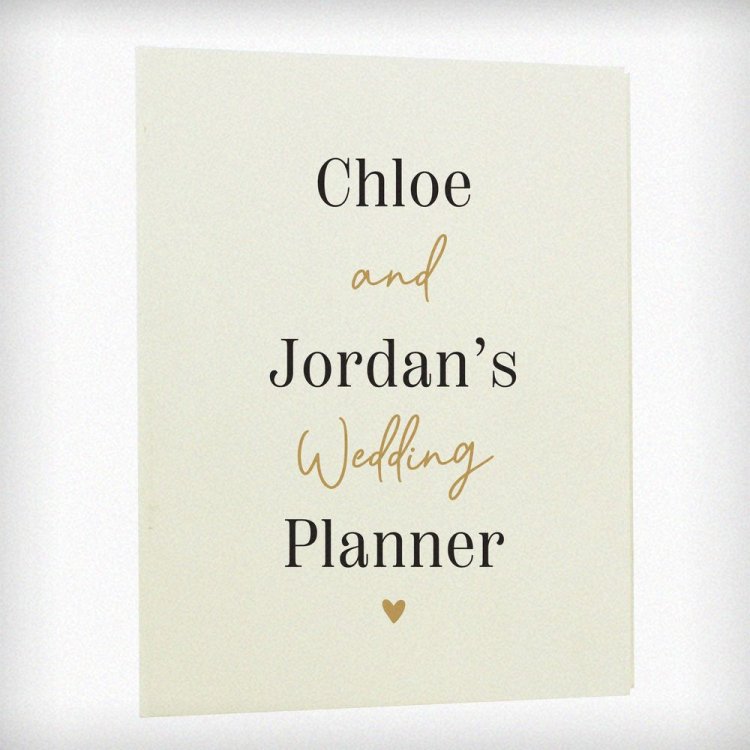 Modal Additional Images for Personalised Black & Gold Wedding Planner