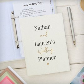 (image for) Personalised Black & Gold Wedding Planner