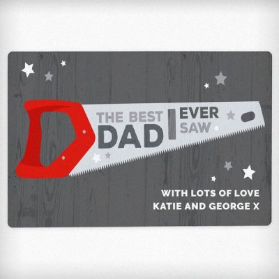 (image for) Personalised "The Best Dad Ever Saw" Metal Sign