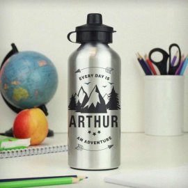 (image for) Personalised Adventure Silver Drinks Bottle