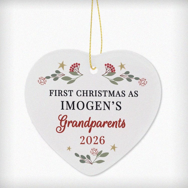 Modal Additional Images for Personalised First Christmas As Grandparents Tree Decoration