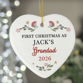 (image for) Personalised First Christmas As Grandparents Tree Decoration