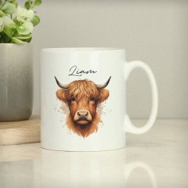 (image for) Personalised Highland Cow Mug - Male