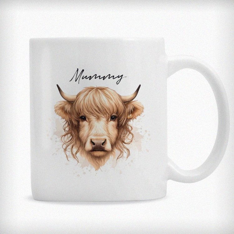 Modal Additional Images for Personalised Highland Cow Mug - Female