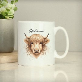 (image for) Personalised Highland Cow Mug - Female