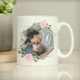 (image for) Personalised Floral Abstract Photo Upload Mug