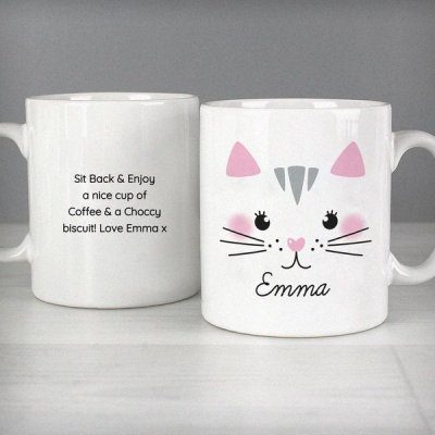(image for) Personalised Cute Cat Face Mug