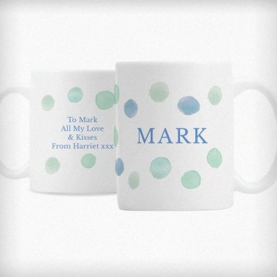(image for) Personalised Blue Spot Mug