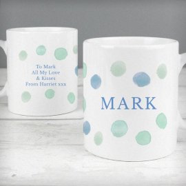 (image for) Personalised Blue Spot Mug