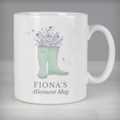 (image for) Personalised Floral Wellies Mug