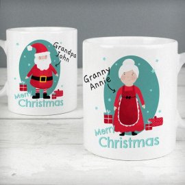 (image for) Personalised Mr & Mrs Claus Mug Set