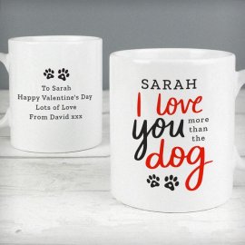 (image for) Personalised I Love You More Than The Dog Mug