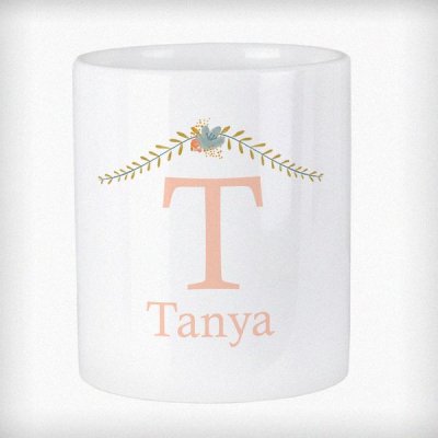 (image for) Personalised Floral Bouquet Ceramic Storage Pot