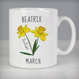 (image for) Personalised March Birth Flower - Daffodil Mug