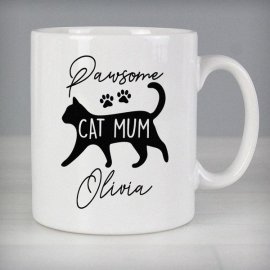 (image for) Personalised Pawsome Cat Mum Mug