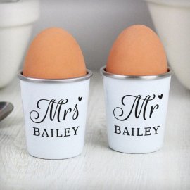 (image for) Personalised Mr & Mrs Egg Cups