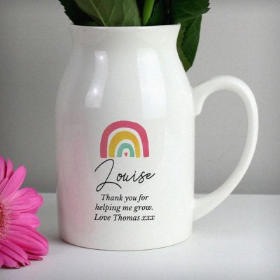 (image for) Personalised Rainbow Flower Jug