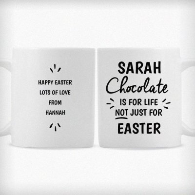 (image for) Personalised Chocolate Is For Life Mug
