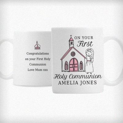 (image for) Personalised Girls First Holy Communion Mug