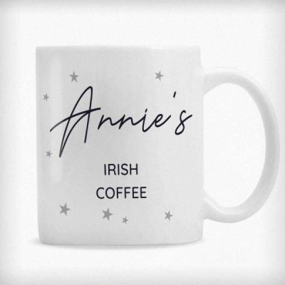 (image for) Personalised Free Text Little Grey Stars Mug