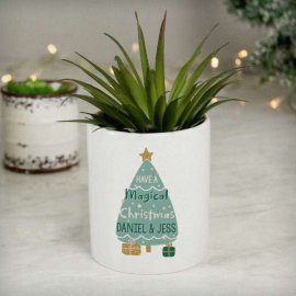 (image for) Personalised Have A Magical Christmas Ceramic Plant Pot
