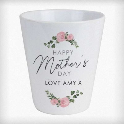 (image for) Personalised Abstract Rose Happy Mothers Day Plant Pot