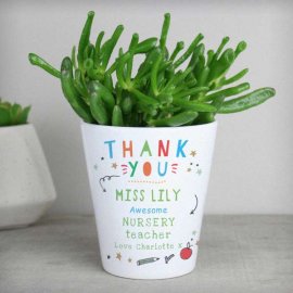 (image for) Personalised Thank You Teacher Plant Pot