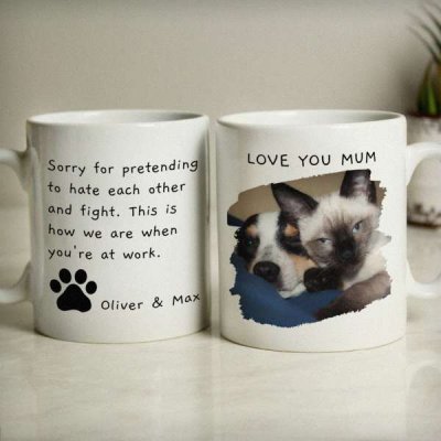 (image for) Personalised Free Text Pet Photo Upload Mug