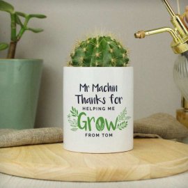 (image for) Personalised Thanks For Helping Me Grow Ceramic Storage Pot