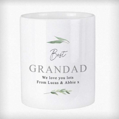 (image for) Personalised Free Text Botanical Ceramic Storage Pot