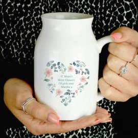 (image for) Personalised Floral Heart Flower Jug