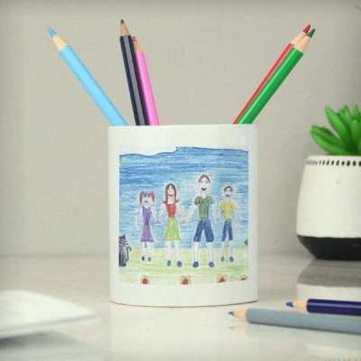 (image for) Personalised Childrens Drawing Photo Storage Pot