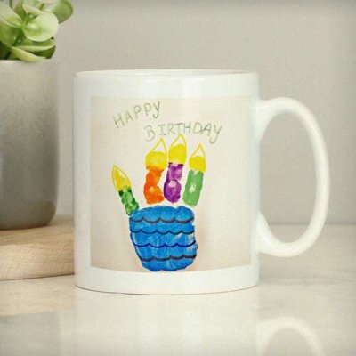 (image for) Personalised Childrens Drawing Photo Upload Mug
