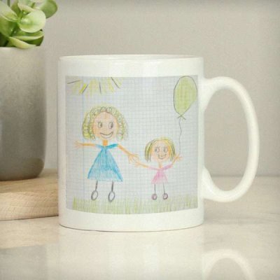 (image for) Personalised Childrens Drawing Photo Upload Mug