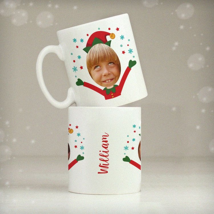 Modal Additional Images for Personalised Photo Upload Christmas Elf Mug